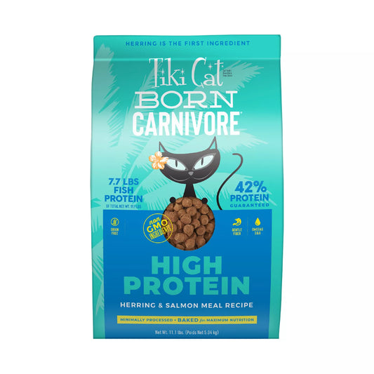 TIKI CAT® BORN CARNIVORE® HIGH PROTEIN HERRING & SALMON MEAL RECIPE DRY CAT FOOD 5.6 LBS