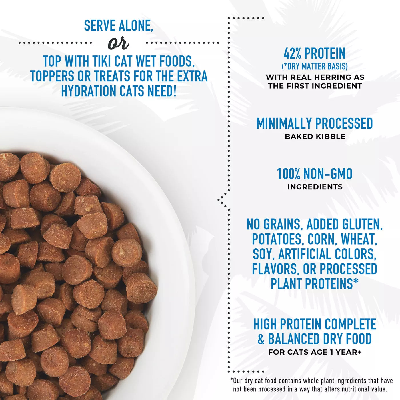 NOURRITURE SÈCHE POUR CHATS TIKI CAT® BORN CARNIVORE® À RICHE EN PROTÉINES, RECETTE DE HARENG ET DE SAUMON, 5,6 LBS