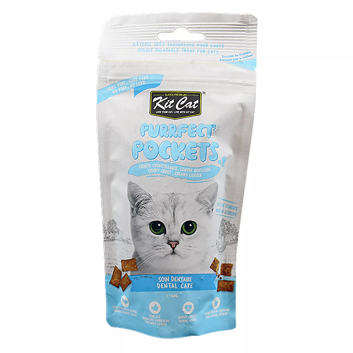 KIT CAT® PURRFECT POCKETS SOINS DENTAIRES POUR CHATS 60G