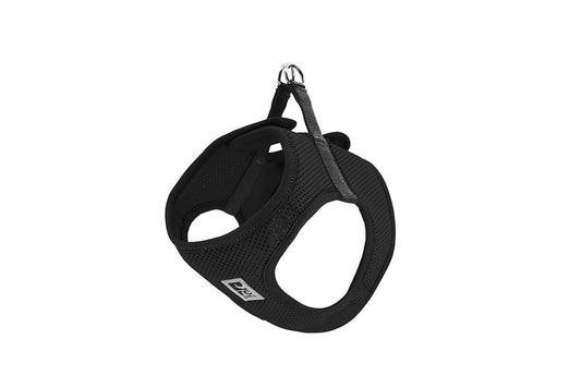 Black RCPETS harness on a white background