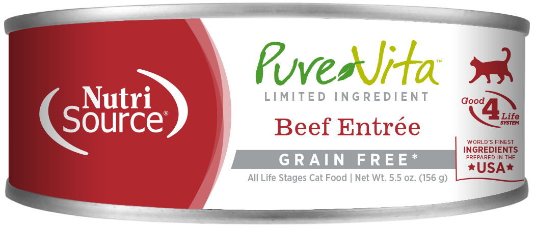 Nourriture humide pour chats NutriSource® PureVita™ à ingrédients limités, entrée de bœuf, 150 g
