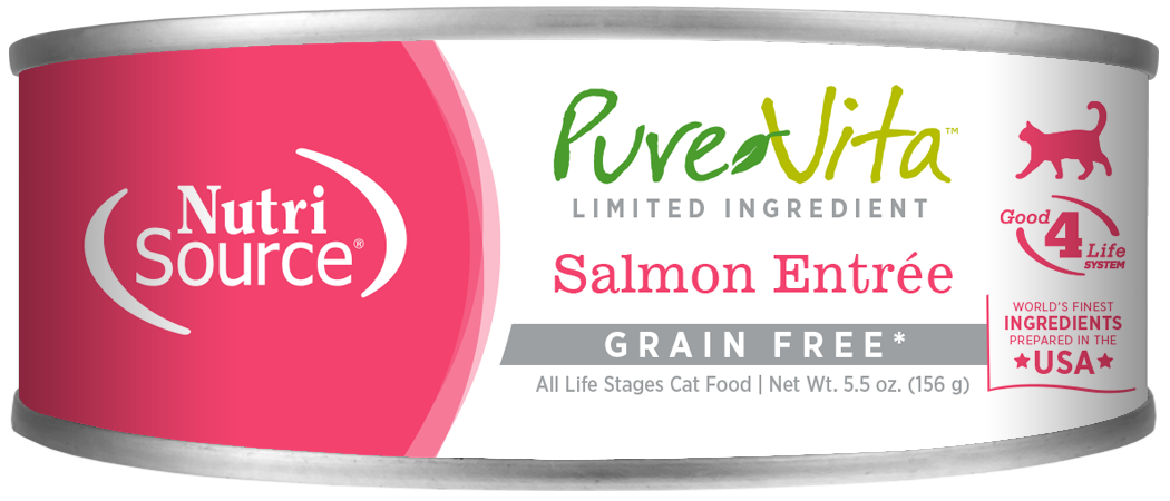 Nourriture humide pour chats NutriSource® PureVita™ à ingrédients limités Entrée de saumon 5,5 oz