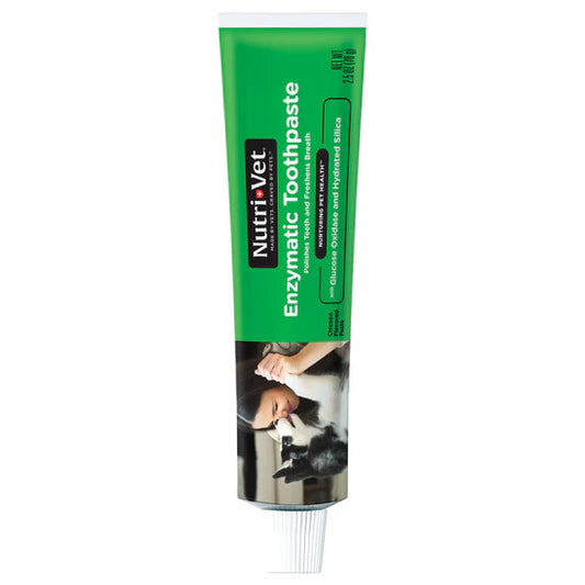 Tube of Nutri-Vet Enzymatic Toothpaste on a white background