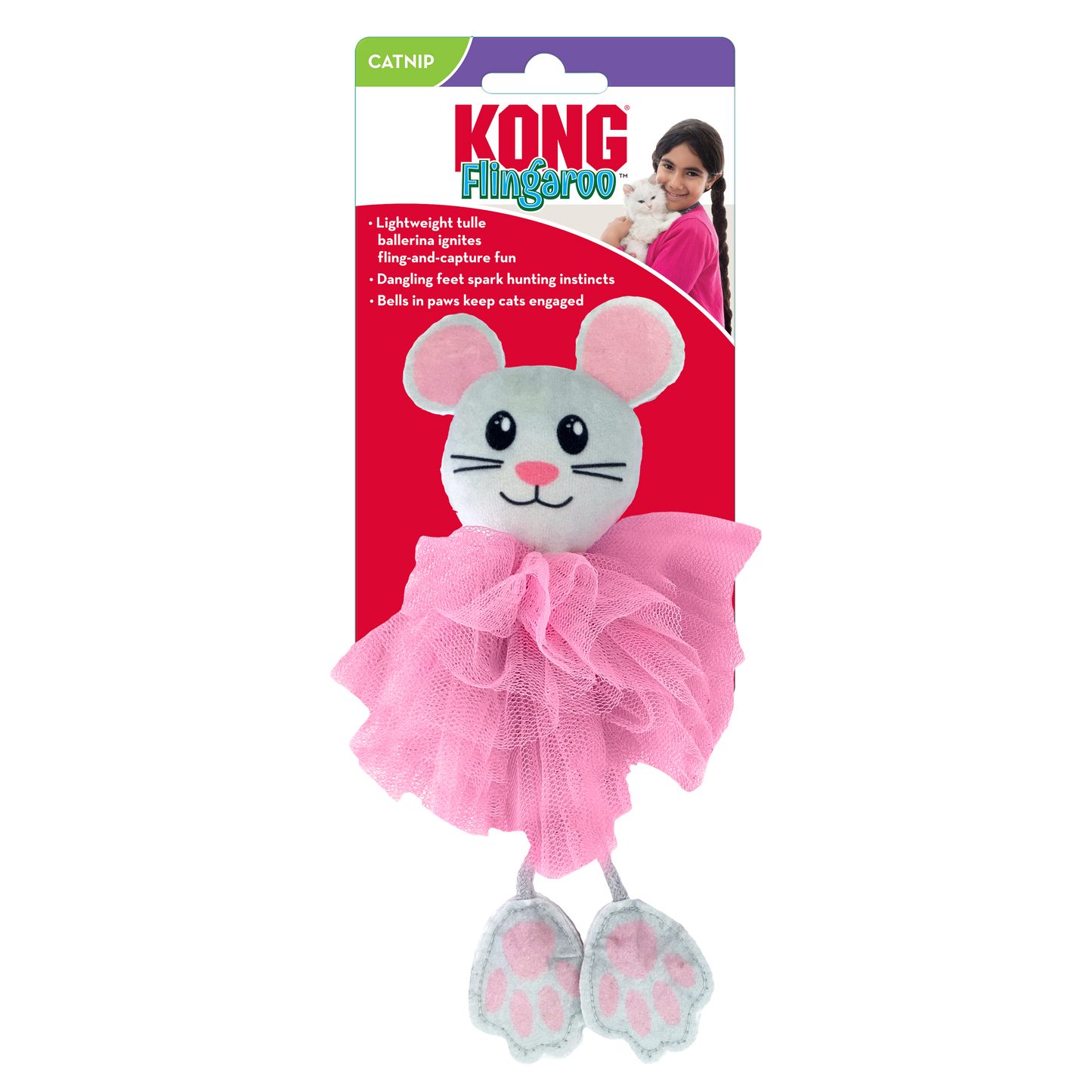 Kong® Flingaroo™ Tutu Jouet pour chat assorti