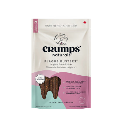 Crumps' Naturals Dog Treats, Plaque Busters 7" Original Pk 10