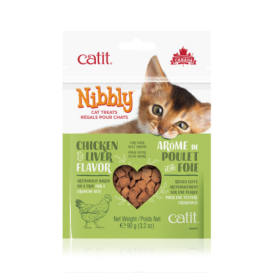 Friandises pour chats Catit Nibbly - Saveur poulet et foie - 90 g