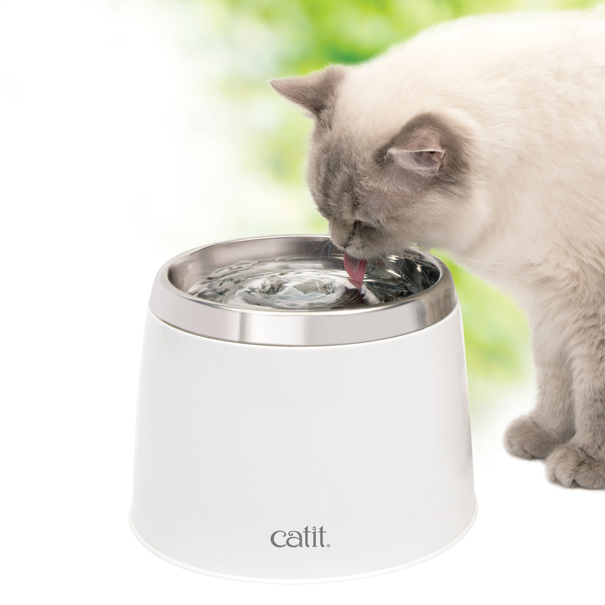 Catit Stainless Steel Top Drinking Fountain - 2 L