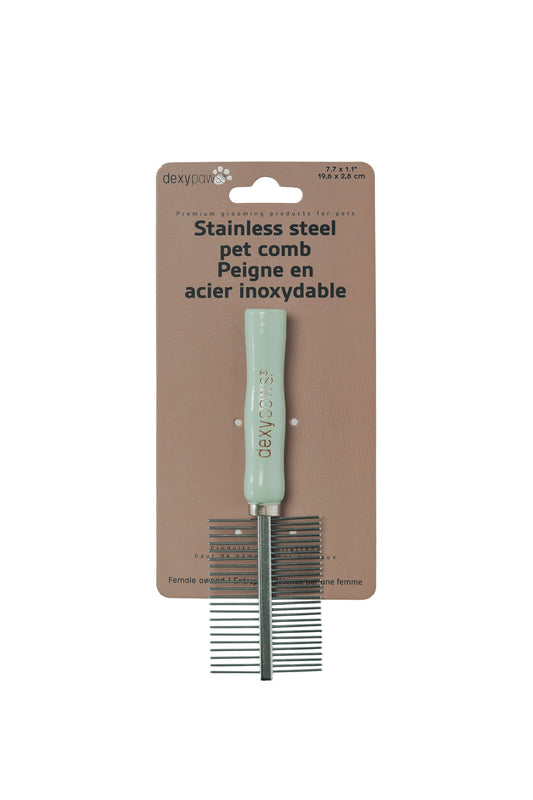 Dexypaws Double-sided Stainless Steel Detangling Comb