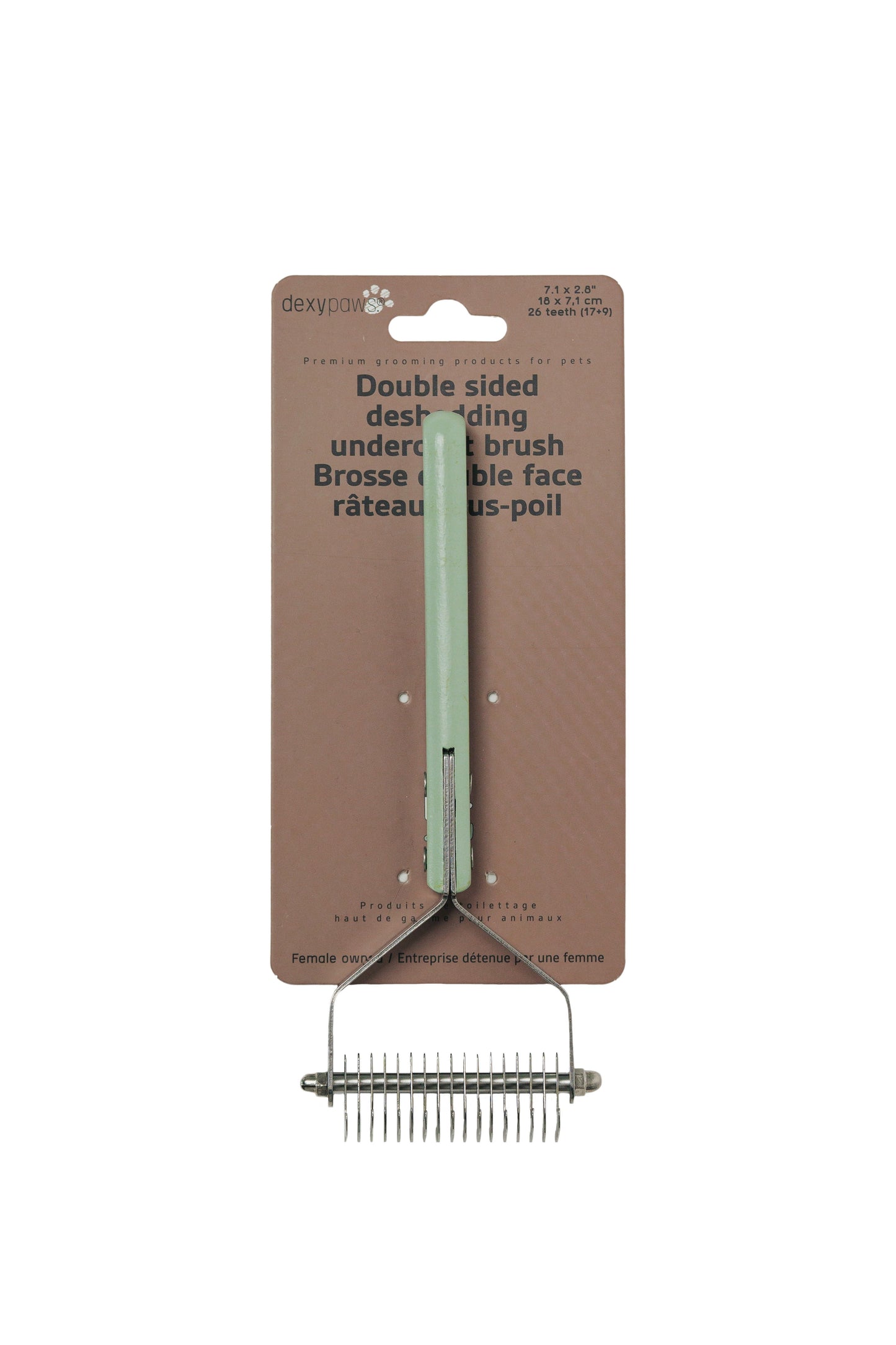 Brosse de mue double-face métallique pour sous-poil Dexypaws