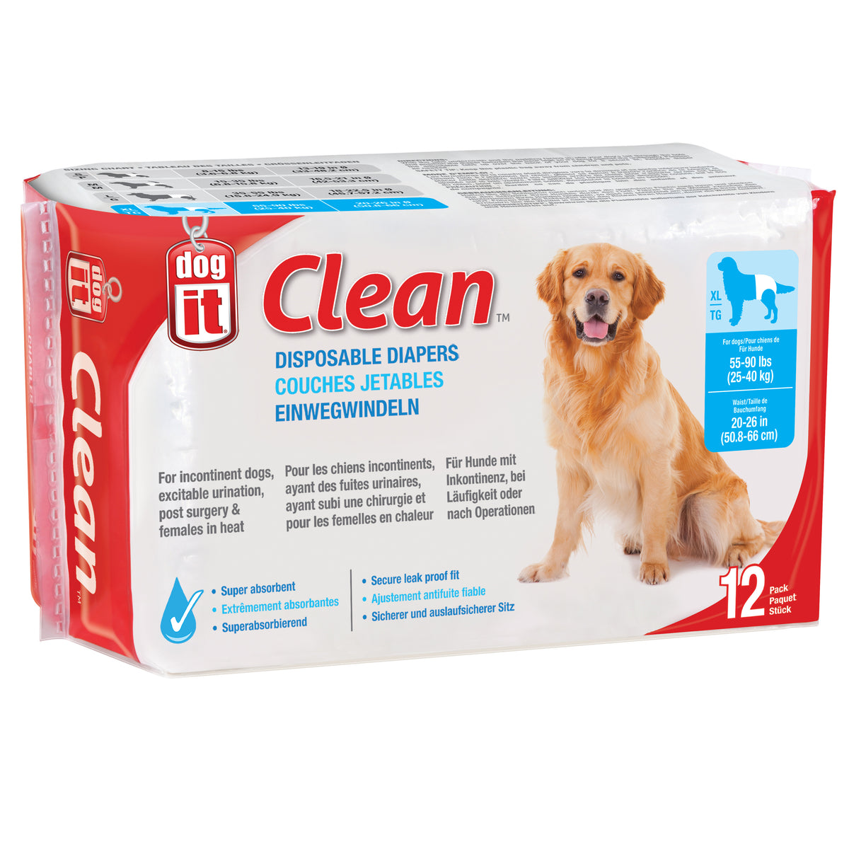 Dogit Pet Diapers 12pk