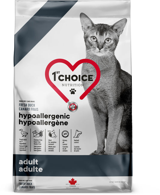 Nourriture pour chats 1st Choice, hypoallergénique - Canard sans céréales