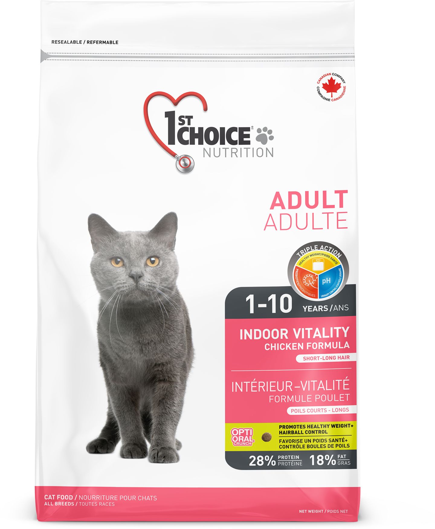 Nourriture pour chats 1st Choice, Vitalité d'intérieur - Poulet