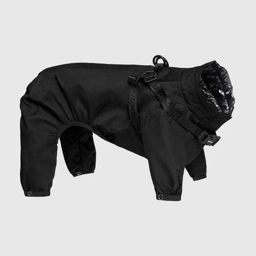 Combinaison de neige noire avec harnais pour chien CANADA POOCH®