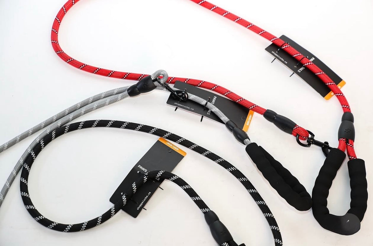 Laisse rouge en corde Paws & Tails - 1,5 m