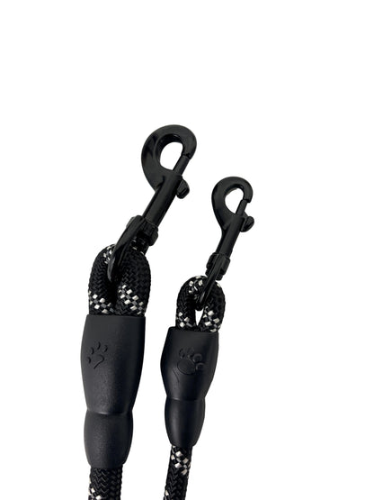 Laisse noire en corde Paws & Tails - 1,5 m