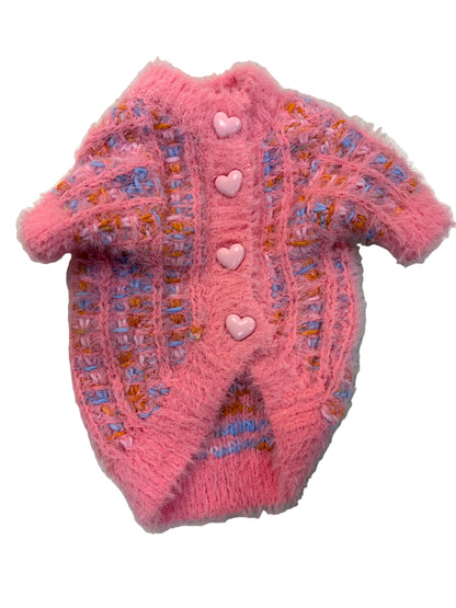 Pull en tricot Peluche rose