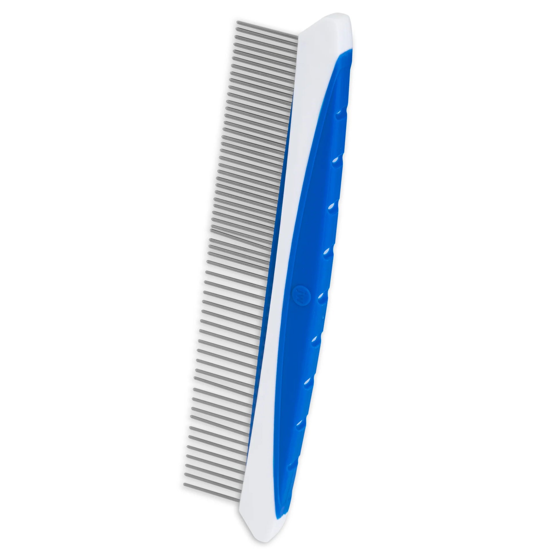 Blue and white comb on a white background