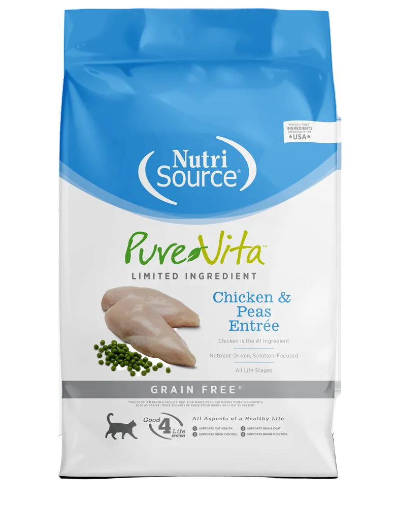 NutriSource® PureVita™ Limited Ingredient Chicken & Peas Entrée Grain Free Dry Cat Food