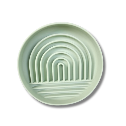 two-in-one slowfeeder bowl and lickmat. Since it fits up to 2 cups of food green