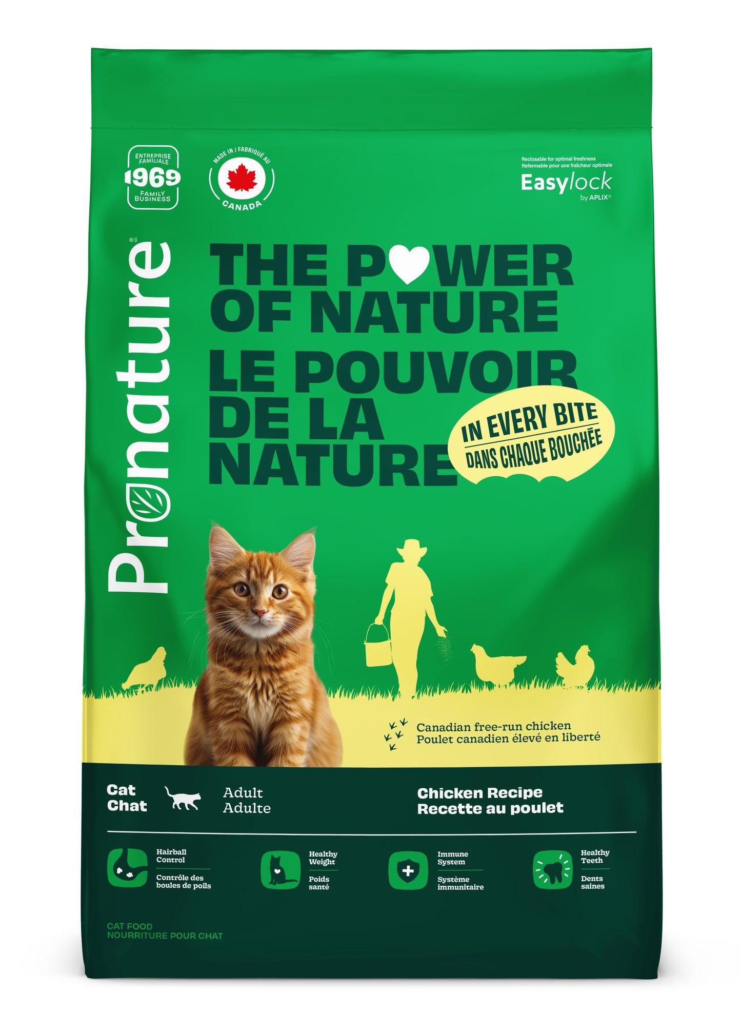 pronature chicken cat food bag