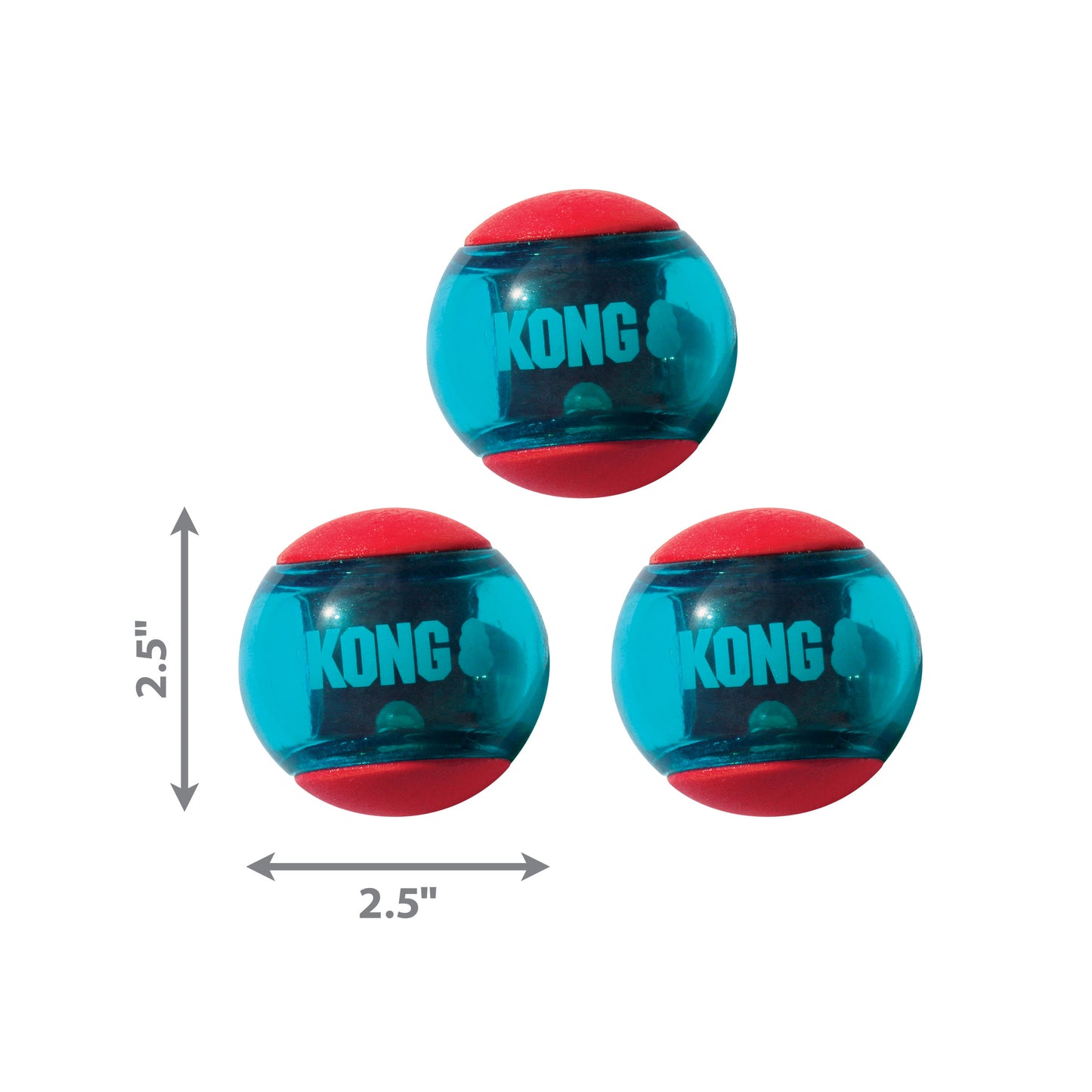 KONG Squeezz Action Red Medium 3-Pack