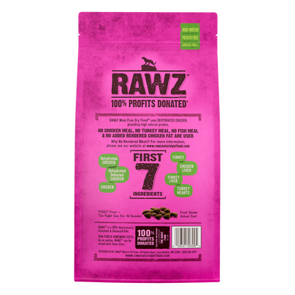 Nourriture sèche pour chats RAWZ® déshydratée au poulet, à la dinde et au poulet, 1,75 lb