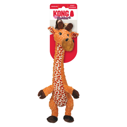 Giraffe-shaped KONG Shaker toy on a white background