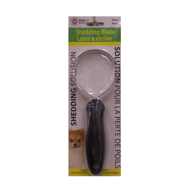 Dog grooming shedding blade double sided in packaging 