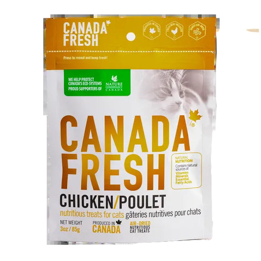 Canada Fresh chicken treats packaging for cats on a white background