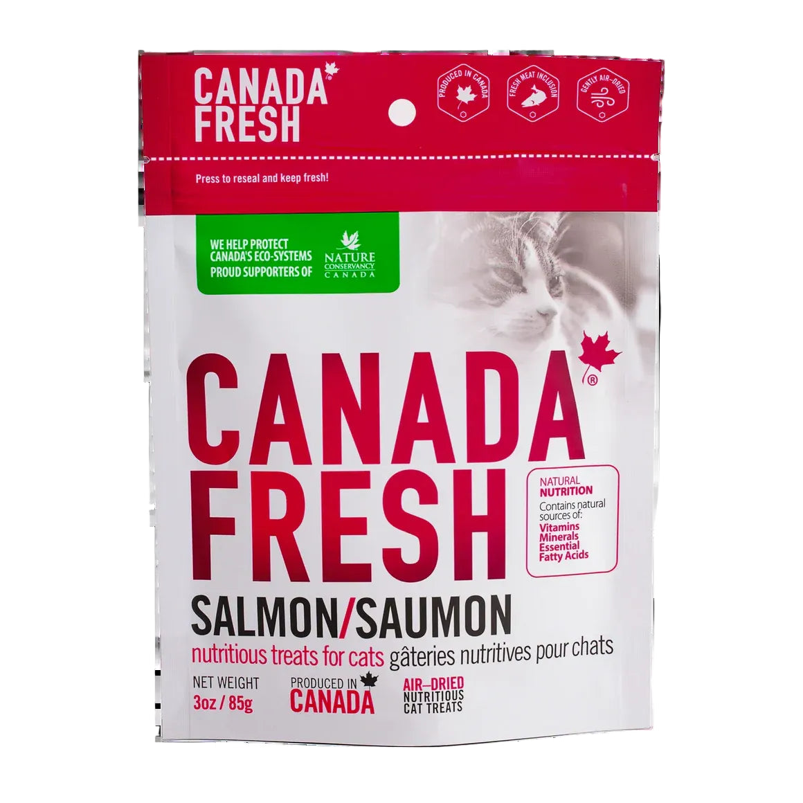 PETKIND® CANADA FRESH™ SAUMON GÂTERIES NUTRITIVES POUR CHATS SÉCHÉES À L'AIR 3OZ