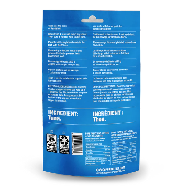 FRIANDISE POUR CHAT AU THON LYOPHILISÉ PUREBITES® 25 GM