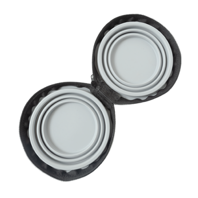 Goo-eez® Collapsible & Portable Silicone Double Bowl