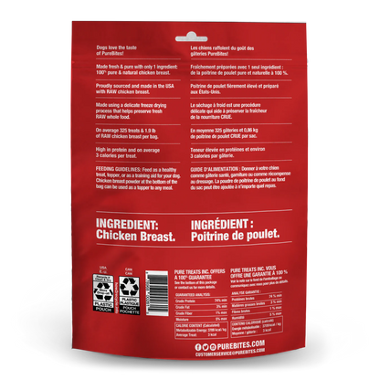 Friandise lyophilisée pour chien à base de poitrine de poulet PureBites®