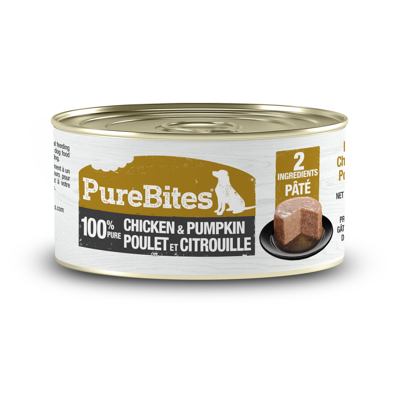 PureBites® Pates 100% Pure Chicken & Pumpkin Wet Dog Food 2.5 oz