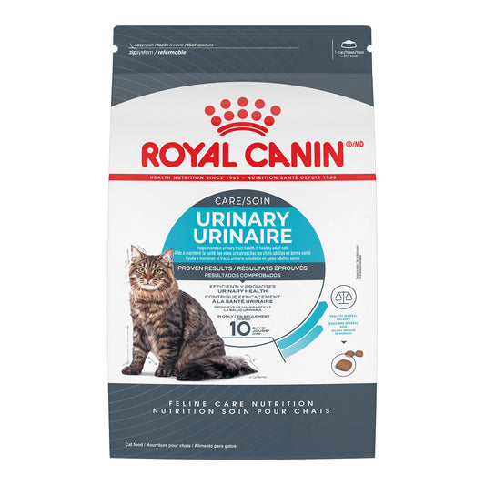 Royal Canin Urinary Care cat food package on a white background