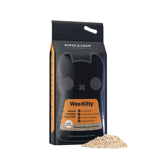RUFUS & COCO® WEE KITTY® LITIÈRE AGGLOMÉRANTE POUR CHATS 9 KG