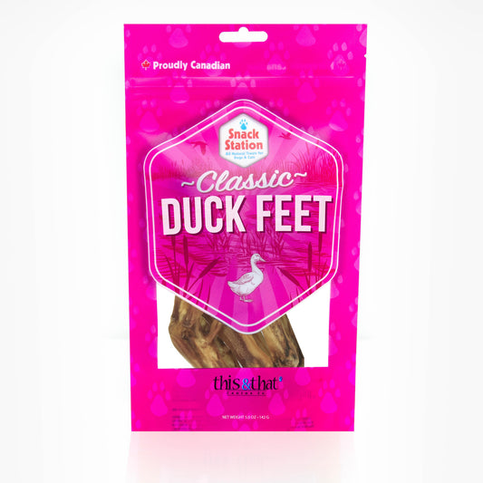 Duck Feet Dog Treats Montreal Canada | This & That 142g | Peluche
