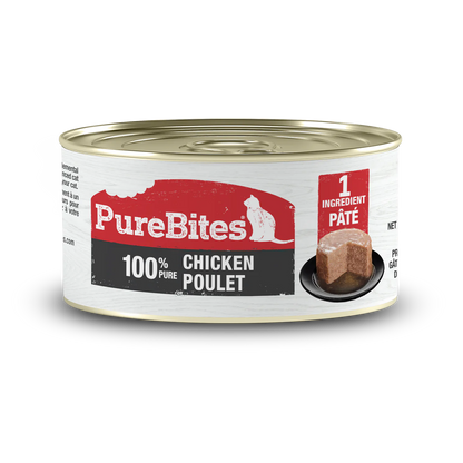 PureBites® 100% Pure Chicken Paté Wet Cat Food 2.5 oz