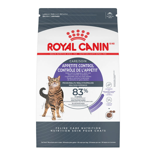 Royal Canin cat food package with a cat illustration on a white background