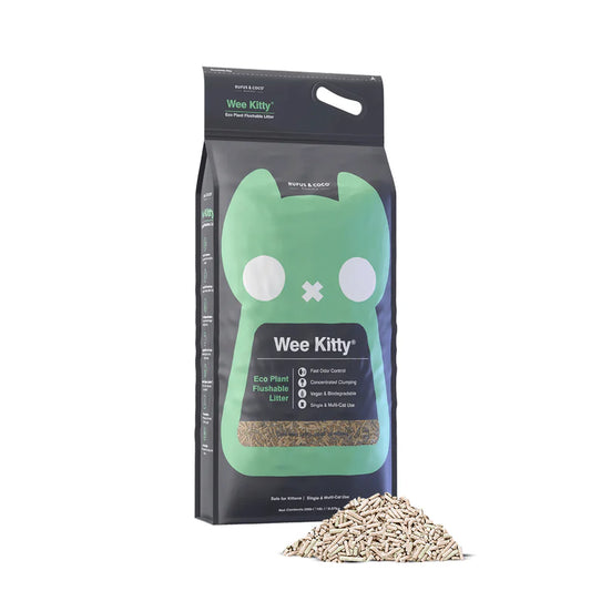 RUFUS & COCO® WEE KITTY® LITIÈRE POUR CHAT ECO PLANT FLUSHABLE 9 KG