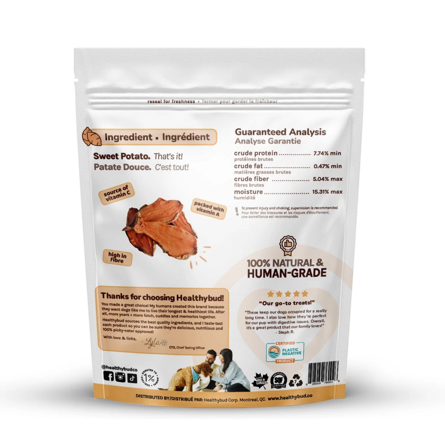 healthybud® Sweet Potato Chews Dog Treat 160gm